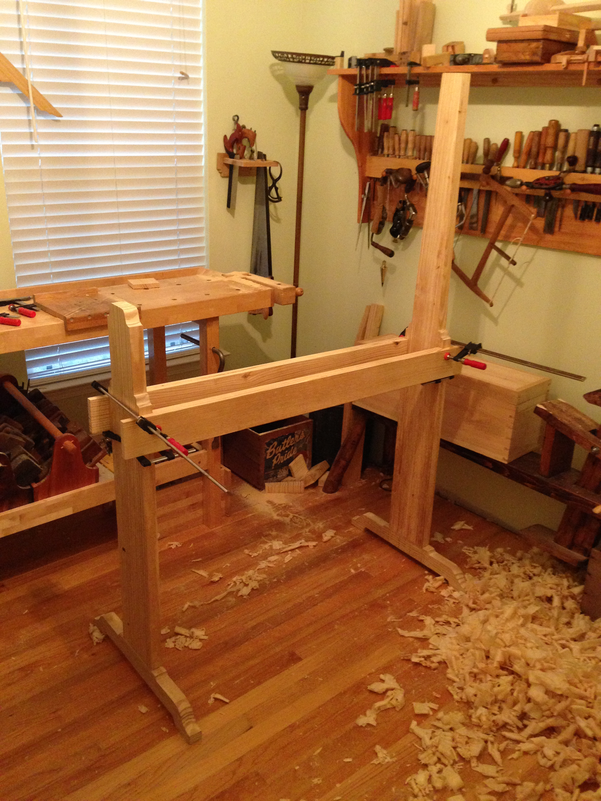 Side view getting an idea of the bed rail fit