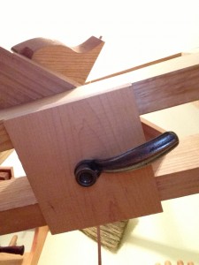 Toolrest adjustment lever